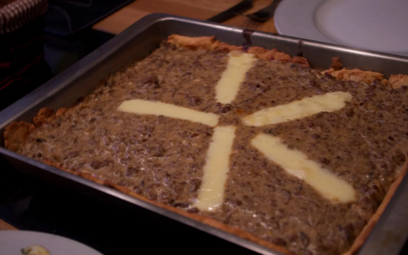 köttfärspaj med svamp