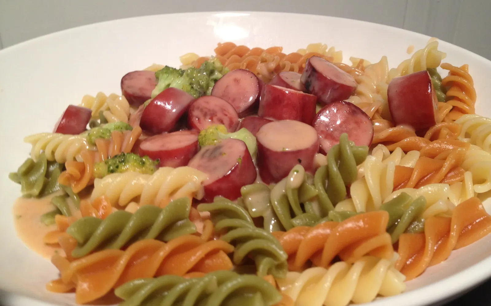 Pasta med korvgryta